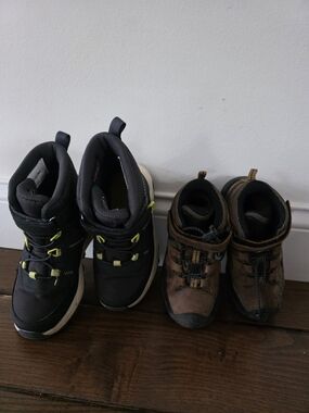 Kids Black and Brown Hiking Boots BUNDLLE